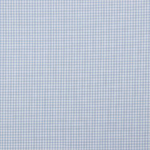 Baumwolle Stoff kariert 2,7 mm hellblau-weiß