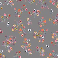 100% Baumwolle Baumwoll Stoff Digitaldruck Bekleidung Deko Mundschutz Blumen 