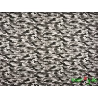 Baumwolle Mix Stoff Camouflage schwarz/weiß