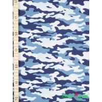 Baumwolle Stoff Camouflage blau weiß