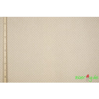 Baumwolle Mix Stoff natur weiße Punkte 4mm