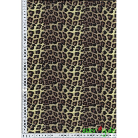 Stenzo Baumwolle Stoff Leopardenfell Digitaldruck