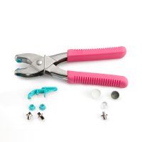 Prym Love Vario-Zange pink mit Loch-/Color Snaps Werkzeug 390902
