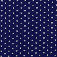 Baumwolle Stoff kobalt mit Sternen