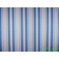 Baumwolle Stoff provenzalisch Bordüren weiß blau