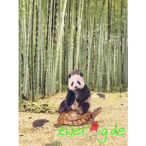 Stenzo Jersey Stoff Panel Panda Bambus (120cm x 150cm)
