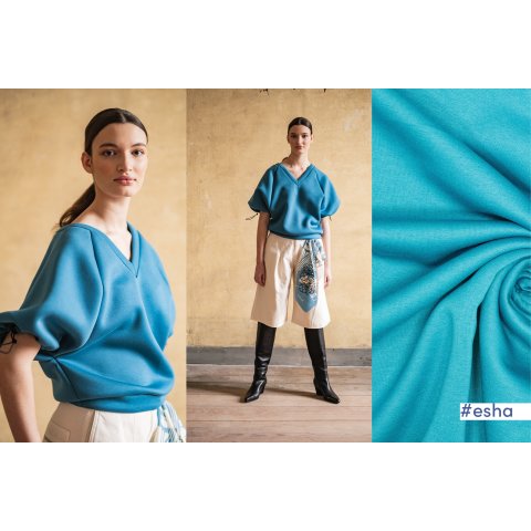 Sweat Stoff Neopren blau ESHA