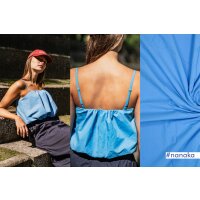 Baumwolle Stoff gekämmt Popeline uni aqua splash NANAKA