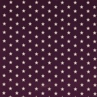 Baumwolle Stoff lila mit Sternen