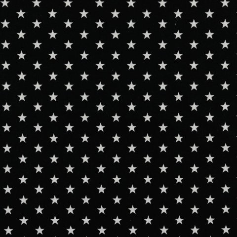 Baumwolle Stoff schwarz mit Sternen