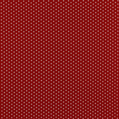 Baumwolle Stoff rot mit kleinen Sternchen