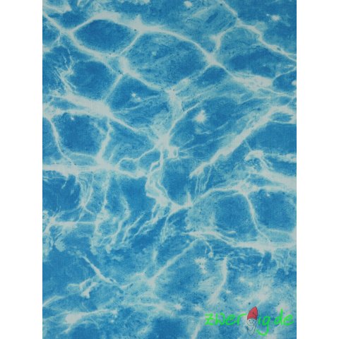 Baumwolle Mix Stoff blau Wasser Pool
