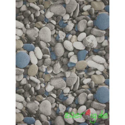 Baumwolle Mix Stoff graue Kieselsteine - Digitaldruck
