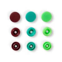 Prym Love Druckknopf Color Snaps nähfrei 12,4 mm grün/hellgrün/braun 393005