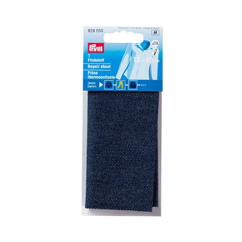 PRYM Flickstoff Jeans (bügeln) 12 x 45 cm dunkelblau 929550