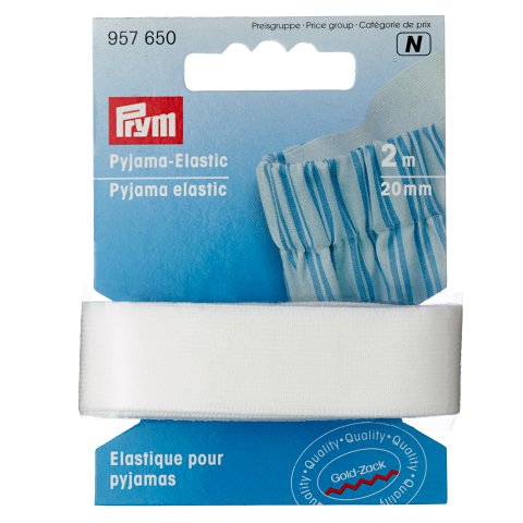 PRYM Pyjama-Elastic 20 mm weiß 957650