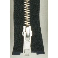 YKK Reißverschluss silber teilbar 65cm schwarz