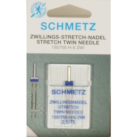 Schmetz Nähmaschinennadel Stretch Zwillings 130/705-75/2,5 mm