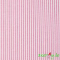 Baumwolle Stoff gestreift pink-weiß 3mm garngefärbt