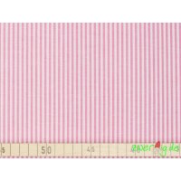 Baumwolle Stoff gestreift pink-weiß 3mm...