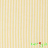 Baumwolle Stoff gestreift gelb-weiß 3mm garngefärbt