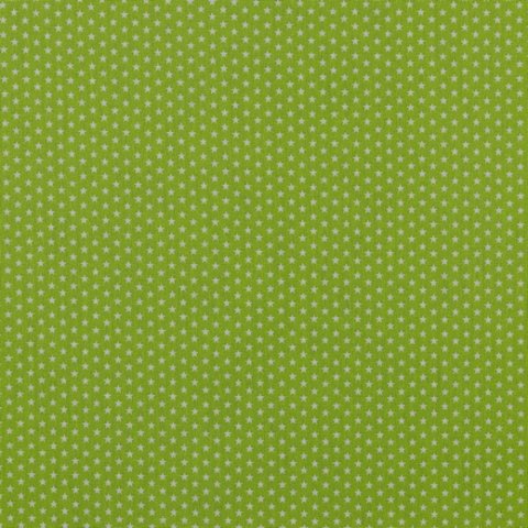 Baumwolle Stoff grün mit kleinen Sternchen