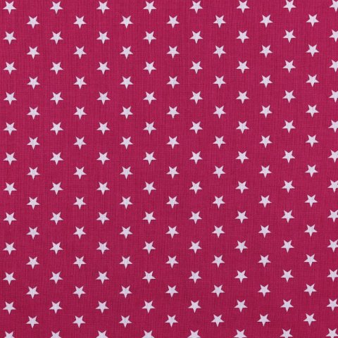 Baumwolle Stoff pink mit Sternen