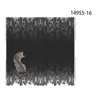 Stenzo Jersey Stoff Panel Leopard schwarz grau - 200cm