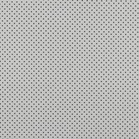 Baumwolle Stoff weiß kleine dunkelblaue Punkte
