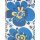 Arvidssons Baumwolle Stoff Viveka Blumen blau gelb